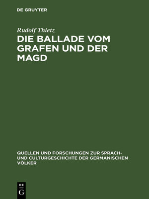 cover image of Die Ballade vom Grafen und der Magd